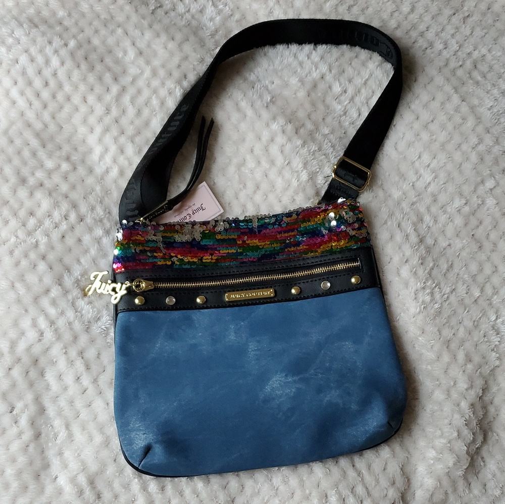 Juicy Couture Blue and Multicolor Sequin Women's Bag
